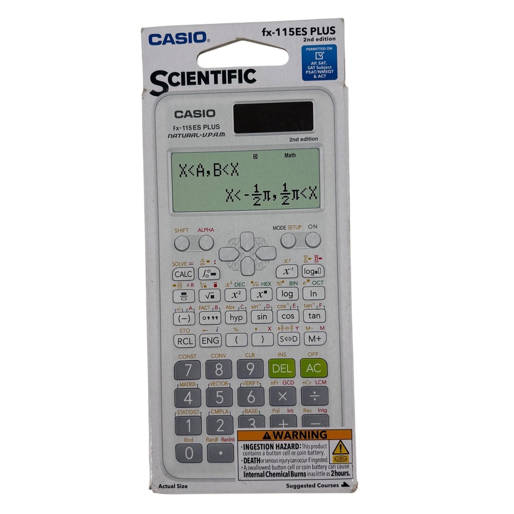 Casio fx115ES PLUS 2nd Edition Scientific‎ Calculator Natural V.P.A.M Solar